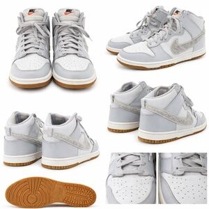 Nike Dunk High Retro "Chenille Swoosh - Light Smoke Grey"